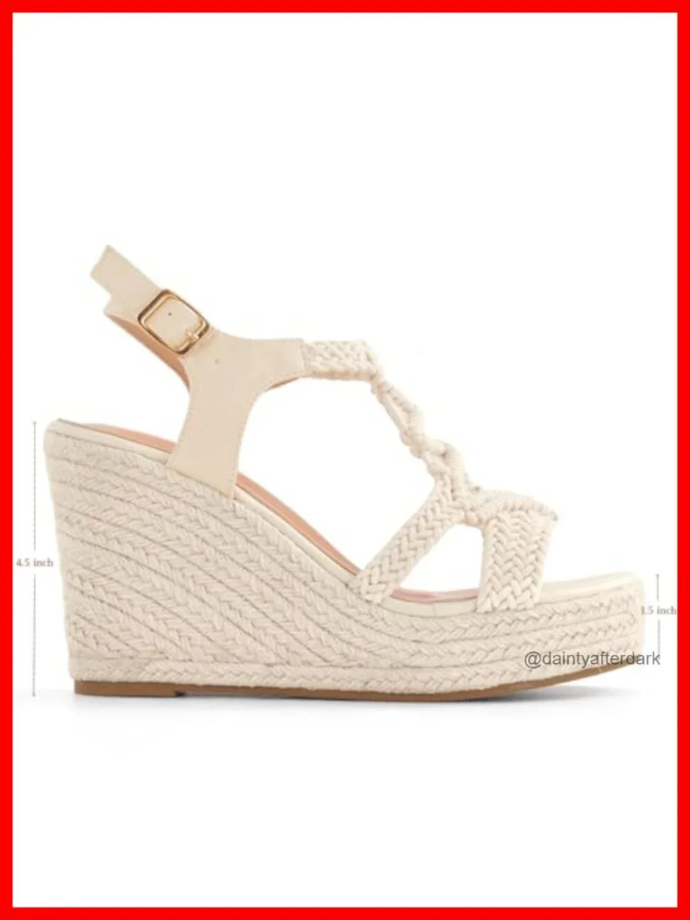 Women's Woven Espadrille Wedge Sandals Open Toe Platform Heel